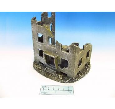 Geländestück Wohnhausruine (1:72)
