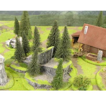 Geländestück gebrochene Felsen