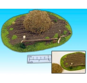 Geländestück Feld mit Strohhaufen (2 tlg.)