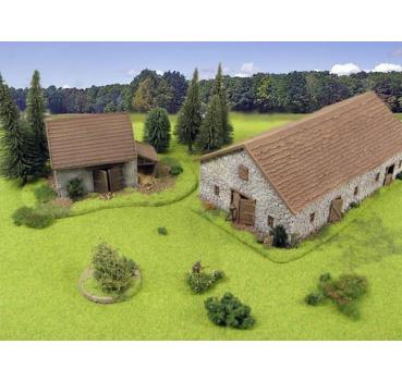 Geländestück großer Stall (1:72)