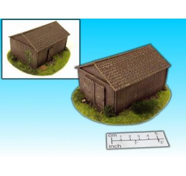 Geländestück Holzscheune (1/72)