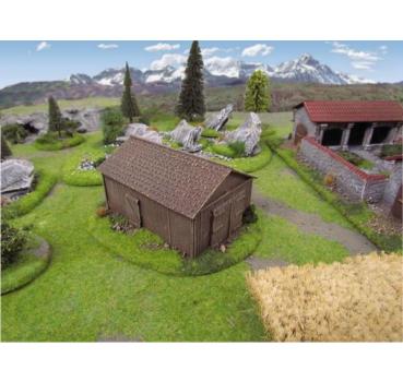 Geländestück Holzscheune (1/72)