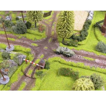 Geländestück Weg Kreuzung (4 Seiten für 15mm)