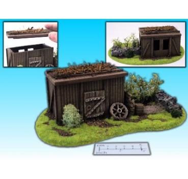 Geländestück Holzhütte