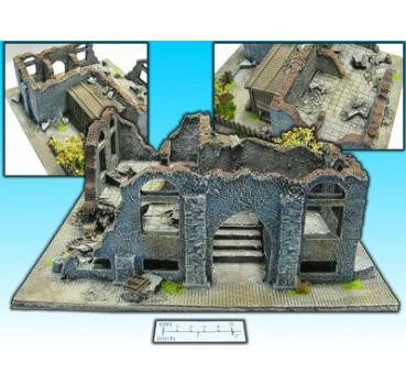 Diorama mit Hinterhof