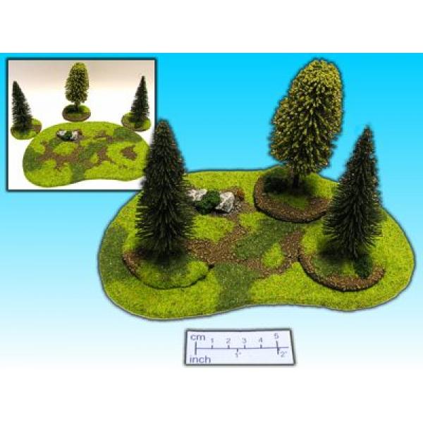 Geländestück Wald (4 Teile)