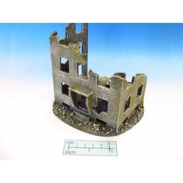 Geländestück Wohnhausruine (1:72)