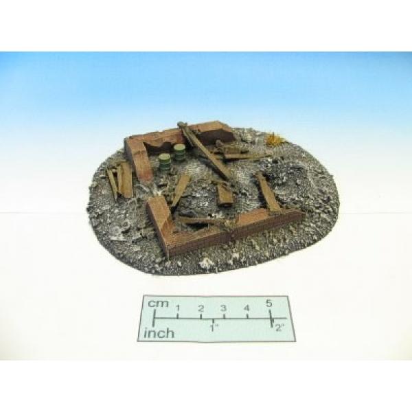 Geländestück Schuppenruine (1:72)