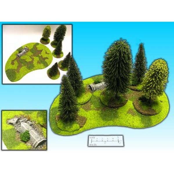 Geländestück Wald (6 Teile)