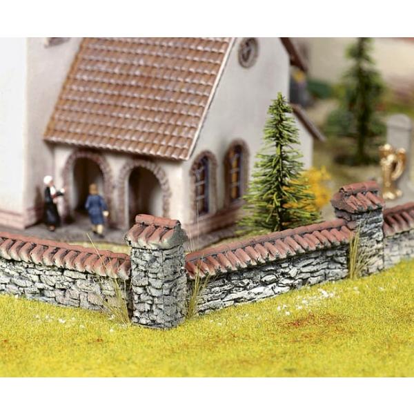 Landhausmauer, 4 Stück, je 2,0 x 12 cm