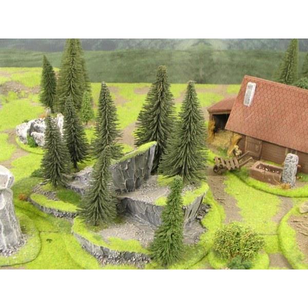 Geländestück gebrochene Felsen