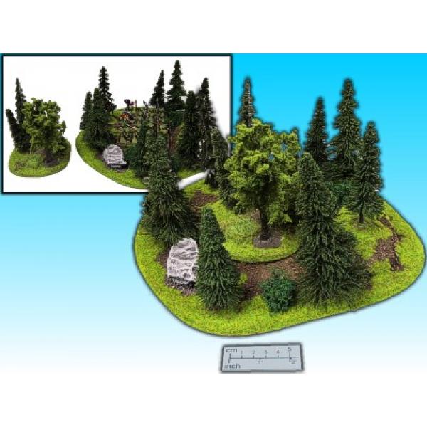 Geländestück großer Wald (2 tlg.)
