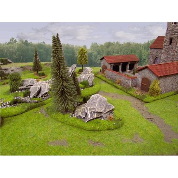 Geländestück Wald mit Schiefernplatte