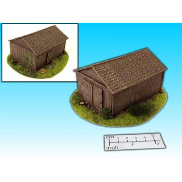 Geländestück Holzscheune (1/72)