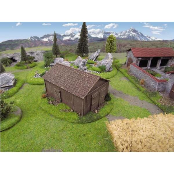Geländestück Holzscheune (1/72)
