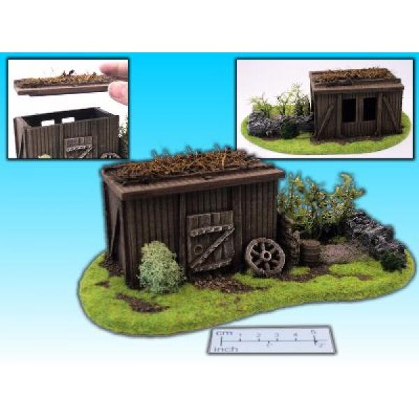 Geländestück Holzhütte